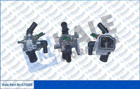 KALE 572365 Termostat 88°C Aluminyum Govdeli Komple Alfa Romeo Mito Fiat Doblo Fiorino Grande Punto Idea Linea Punto Punto Evo Qubo Strada Lancia Musa Ypsilon Opel Astra H Corsa D